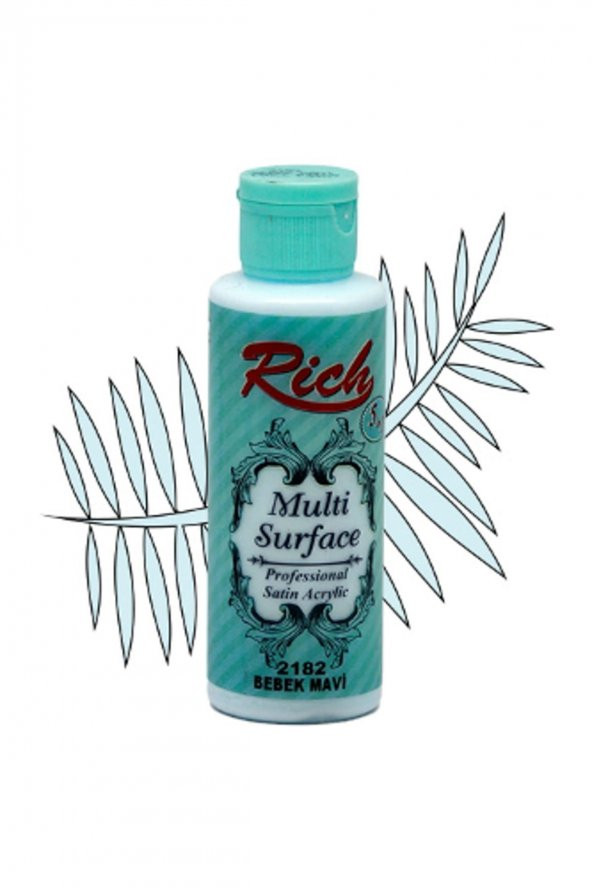 Rich Multi Surface Her Yüzey İçin Akrilik Boya 130 cc. 2182 BEBEK MAVİ ürün görseli 1