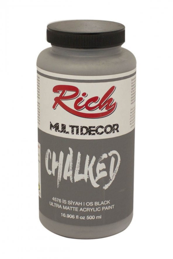Rich Multi Decor Chalked Akrilik Boya 500 cc. 4576 İS SİYAHI ürün görseli 1