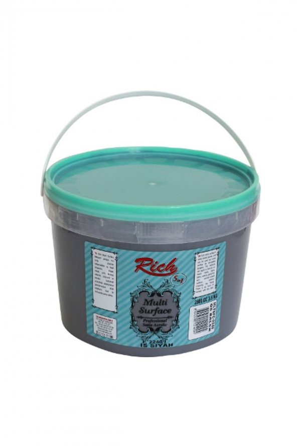 Rich Multi Surface Her Yüzey İçin Akrilik Boya 2500 ml. 2240 İS SİYAHI ürün görseli 1