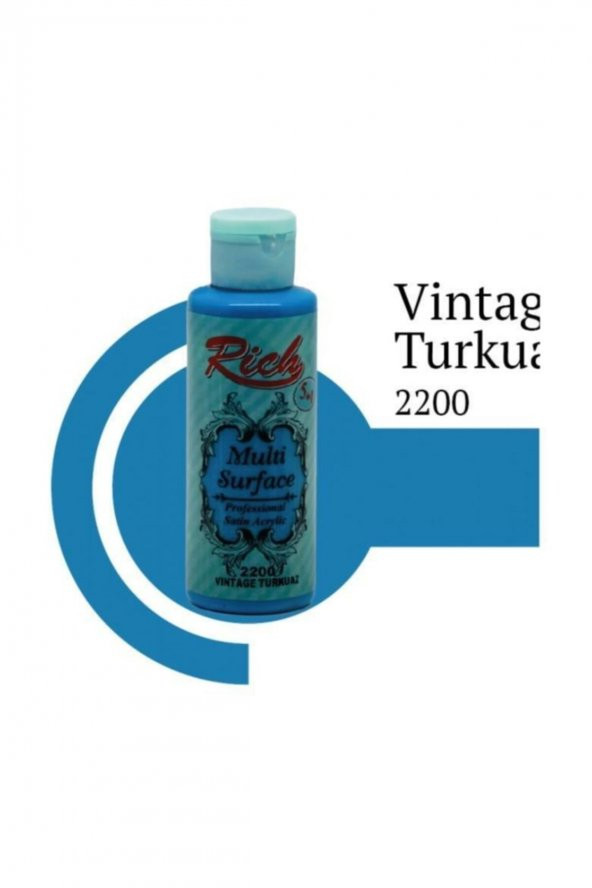 Rich Multi Surface 2200 Wintage Turkuaz Akrilik Boya 120 Cc ürün görseli 1