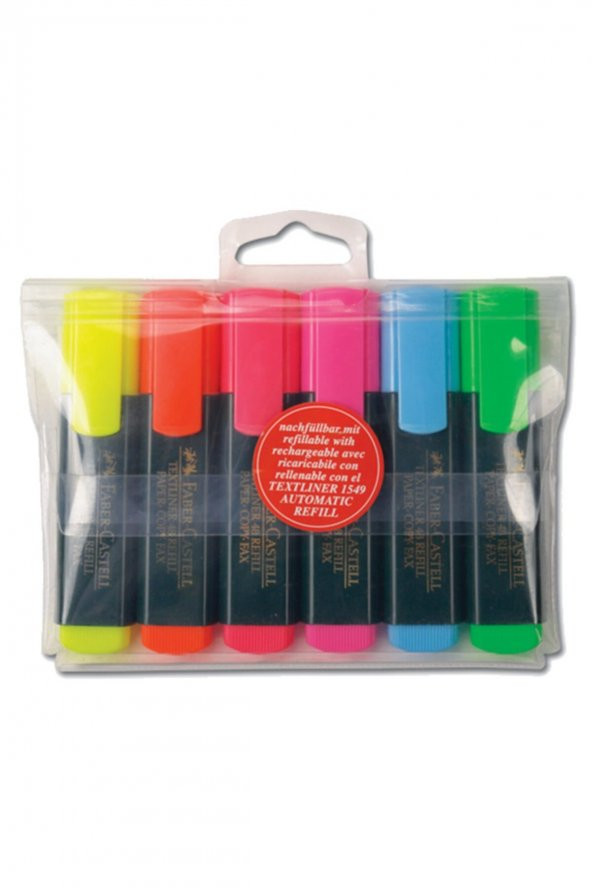 Faber Castell 6lı Fosforlu Kalem ürün görseli 1