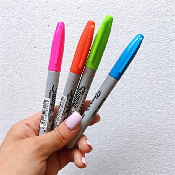 Sharpie Fine Permanent Markör Canlı Renkler 4Lü - Resim 2