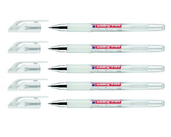 Edding 2185 Gel Roller 0,7mm Beyaz Kalem 5 Adet ürün görseli 1