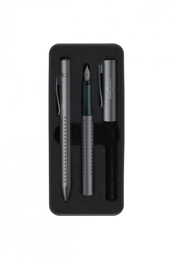 Faber-Castell Grip Dolma + Tükenmez Kalem Set Antrasit ürün görseli 1