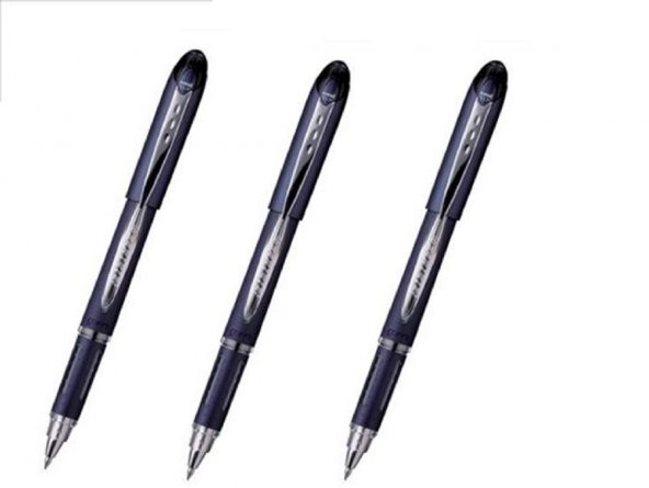 Uniball Siyah Jet Stream 0.7 Hızlı Yazı Kalemi Siyah 3 Adet ürün görseli 1