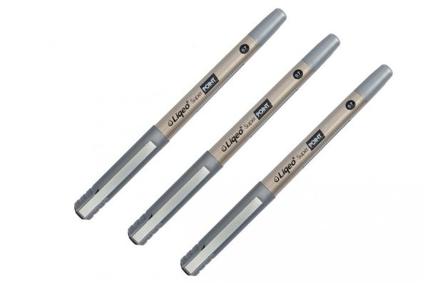 Liqeo Super Point Roller Kalem Siyah 0.7 Mm 3 Adet ürün görseli 1
