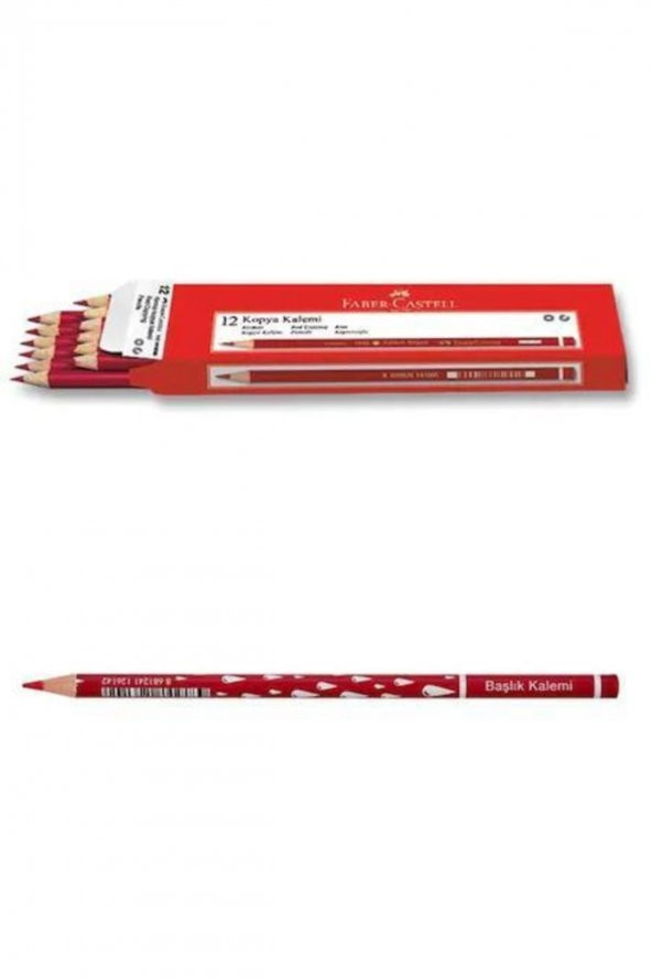 Faber Castell Damla Desenli Başlık Kalemi Kırmızı 12 Adet ürün görseli 1