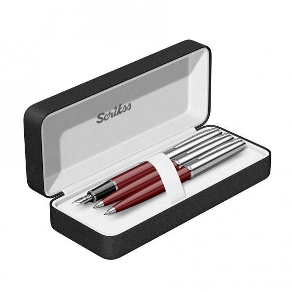 Scrikss 78 3Lü Takım Bordo Lüks Kutu ürün görseli 1