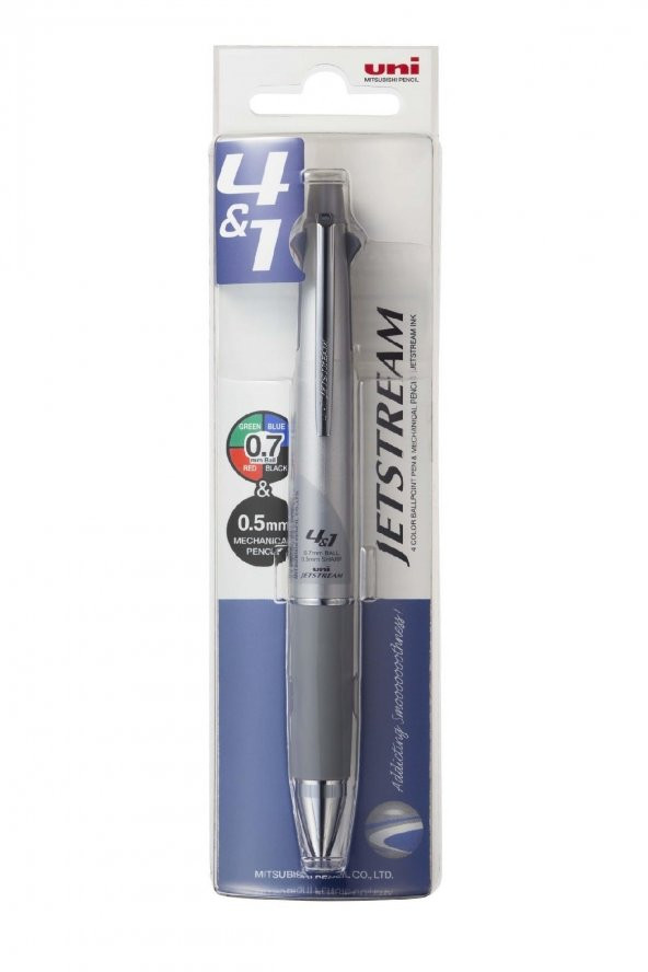 Uni Jetstream 4&1 Multi Fonksiyonlu Kalem Silver ürün görseli 1