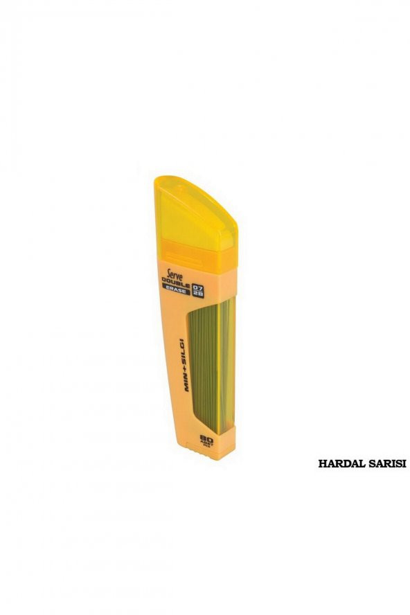 Serve Double Erase 0.7mm Hardal Sarısı - Min & Silgi ürün görseli 1