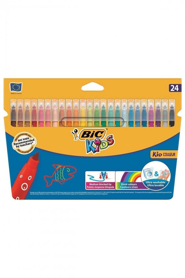 Bic Kids Couleur Yıkanabilir Keçeli Boya Kalemi 24 Renk ürün görseli 1