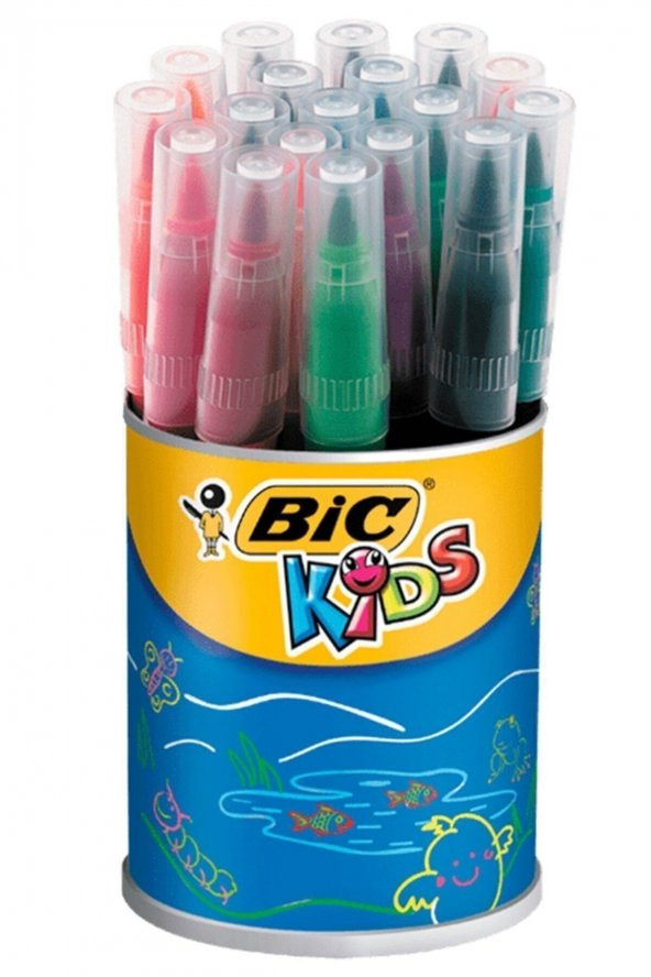 Bic Kids Visaquarelle Fırça Uçlu Keçeli Boya Kalemi 18 Renk Kavanoz ürün görseli 1