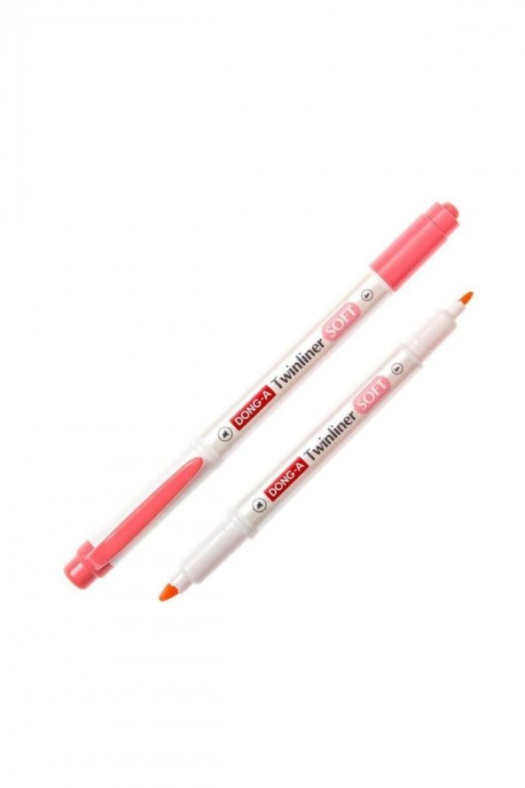 Dong-A Twinliner Soft Fosforlu Kalem Mercan Pembe No:12 ürün görseli 1