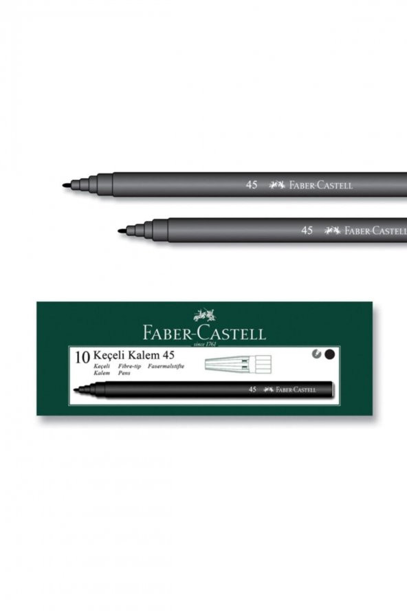 Faber-castell Keçeli Kalem Siyah 10 Adet ürün görseli 1