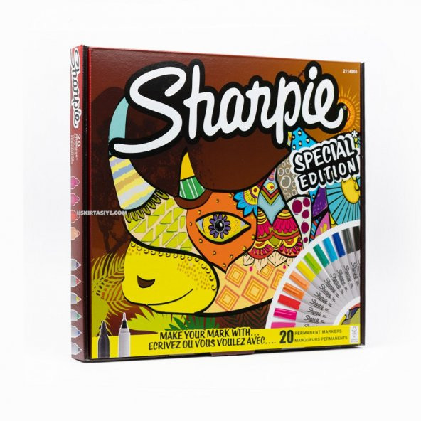 Sharpie Fine Permanent Markör 20 Li Karışık Kutu - Gergedan ürün görseli 1