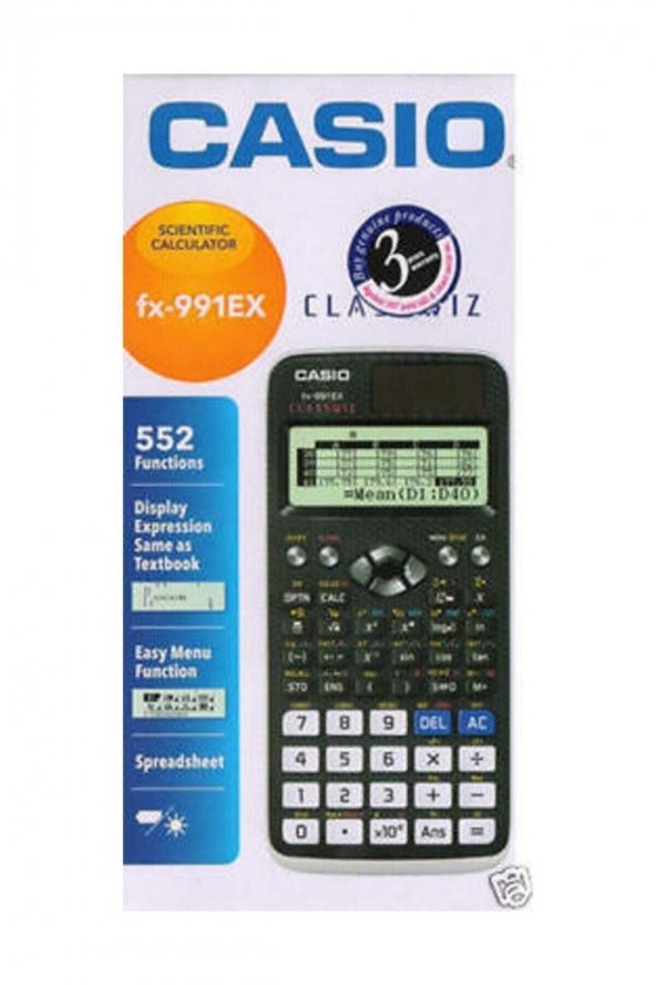 Casio Fx-991ex 552 Fonksiyon Bilimsel Hesap Makinesi ürün görseli 1