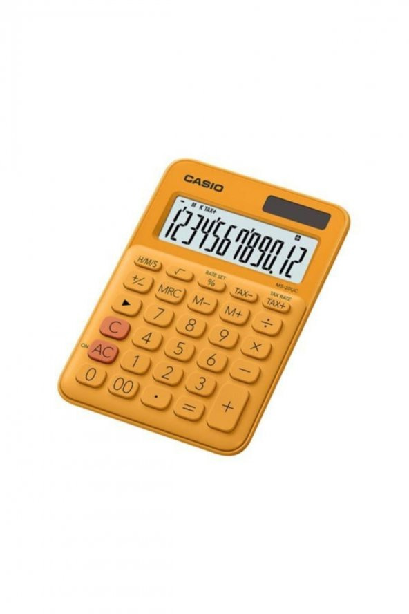 Casio Ms-20uc-rg 12 Hane Turuncu Masa Üstü Hesap Makinesi ürün görseli 1