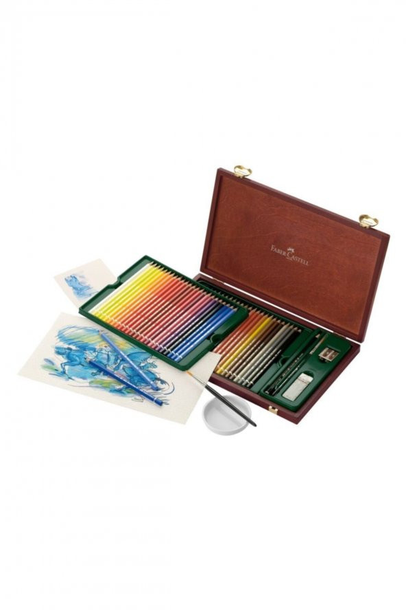 Aquarell Boya Kalemi Seti Ahşap Kutu 120 Renk 5188117513 ürün görseli 1