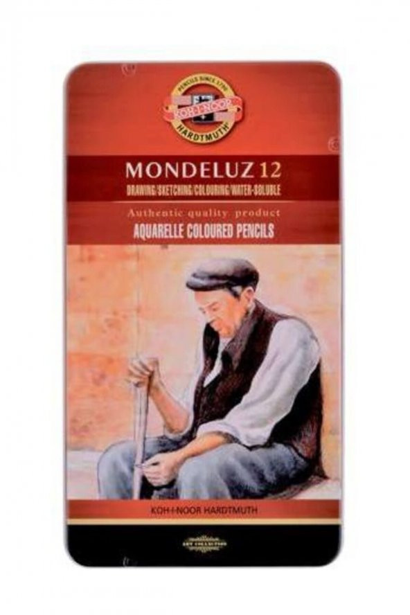 Hardtmuth Mondeluz Aquarell Sulu Boya Kalemi 12 Renk ürün görseli 1