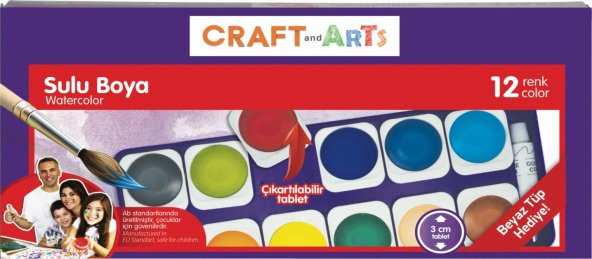 Craft And Arts Sulu Boya 12Li Dğştblr ürün görseli 1