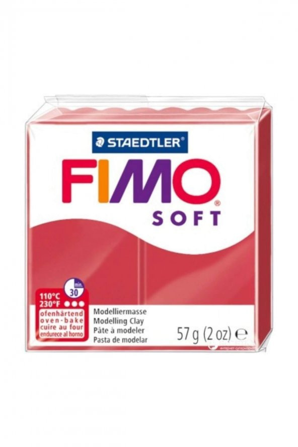 Staedtler Fimo Soft Polimer Kil 26 Cherry Red ürün görseli 1