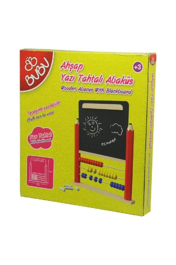 BU-BU AHŞAP YAZI TAHTALI ABAKÜS ürün görseli 1