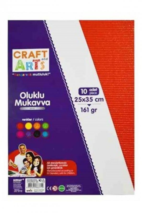 Craft And Arts Oluklu Mukavva Simli 25X35 10Lu Karışık Poşet ürün görseli 1