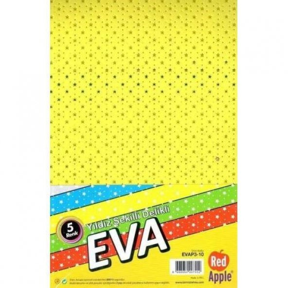 RED APPLE P3-10 R.A ŞEKİLLİ DELİKLİ EVA YILDIZLI ürün görseli 1
