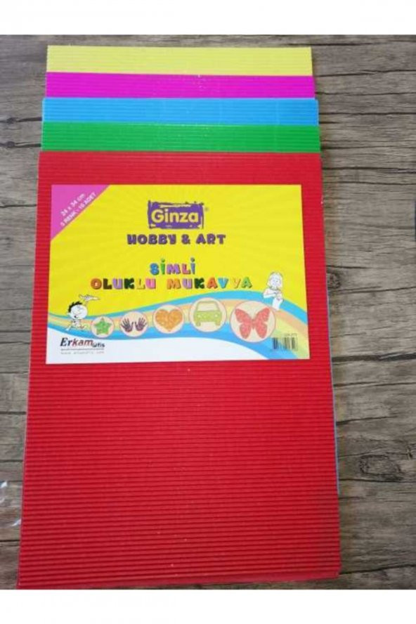 Ginza Simli Oluklu Mukavva 24X34Cm 10 Lu Paket ürün görseli 1