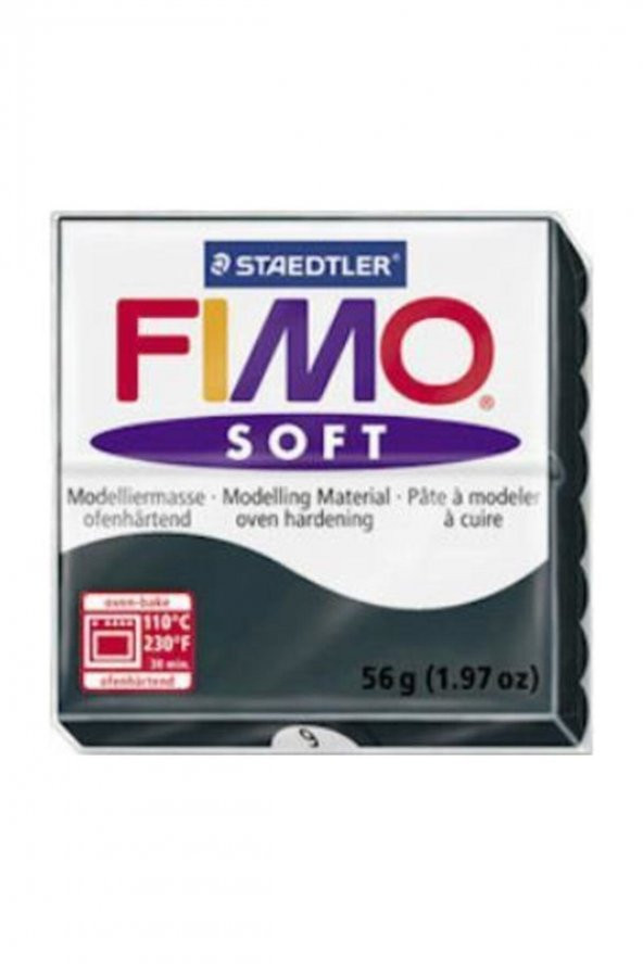 Staedtler Fimo Soft Polimer Kil 57gr. Black Siyah ürün görseli 1