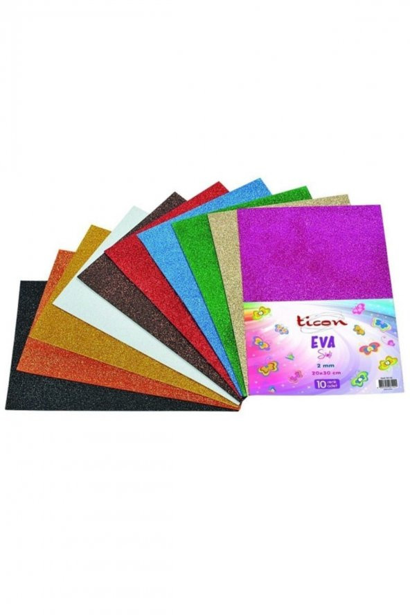 Ticon 2mm Simli Eva 20 X 30cm Karışık Renk-10lu ürün görseli 1