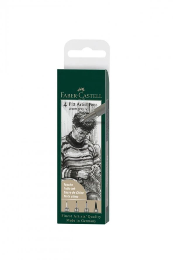 Faber Castell Pitt Artist Pen 4lü, Gri Tonları ürün görseli 1