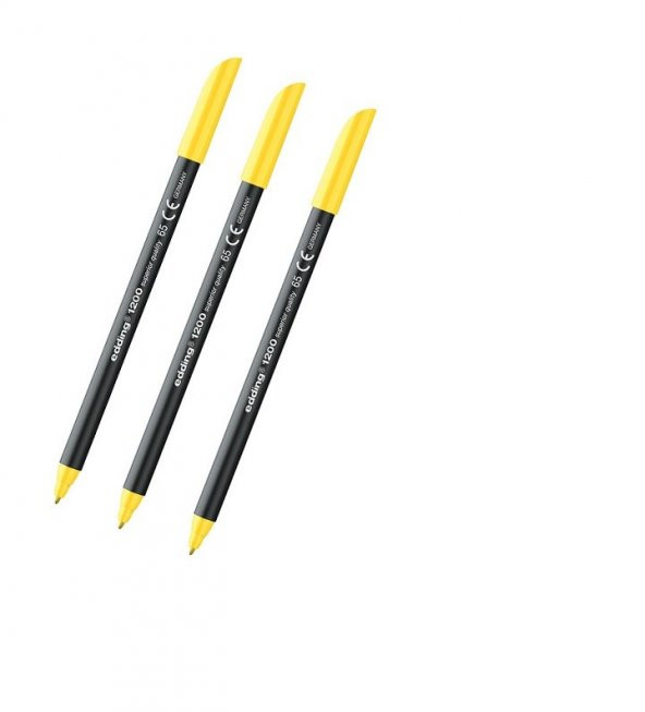 Edding 1200 Grafik Kalemi Fosforlu Sarı 3  Adet ürün görseli 1
