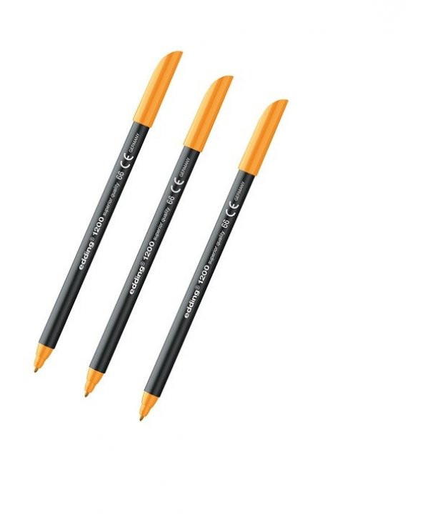 Edding 1200 Grafik Kalemi Fosforlu Turuncu 3 Adet ürün görseli 1