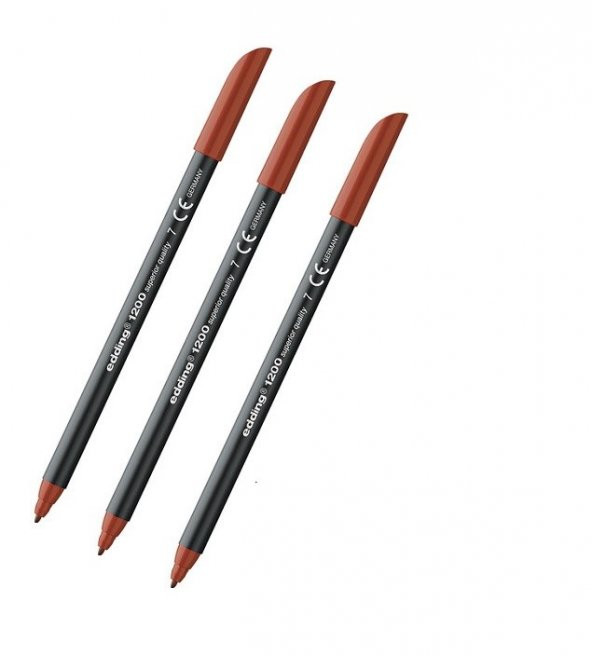 Edding 1200 Grafi̇k Kalemi̇ Kahverengi 3 Adet ürün görseli 1