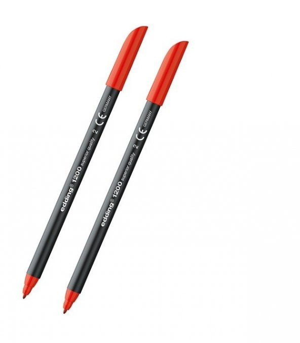 Edding 1200 Grafi̇k Kalemi̇ Kırmızı 2 Adet ürün görseli 1
