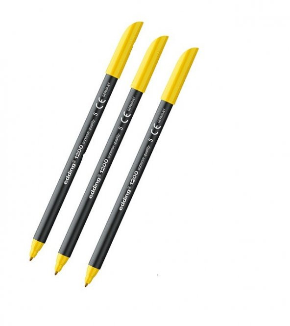 Edding 1200 Grafi̇k Kalemi̇ Sarı 3 Adet ürün görseli 1