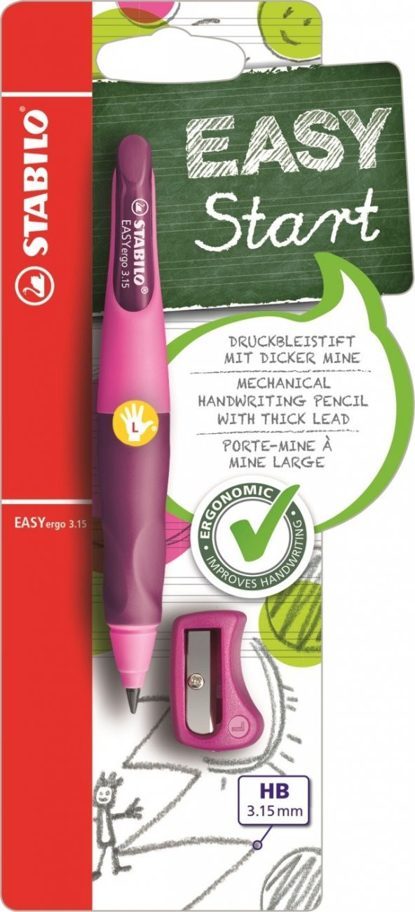 Stabilo Easyergo 3.15 Sol - Pembe & Lila Blister ürün görseli 1