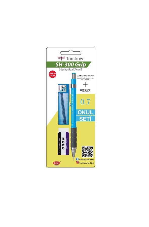 Tombow Sh 300 Grip Versatil Okul Seti Açık Mavi Gr43 ürün görseli 1