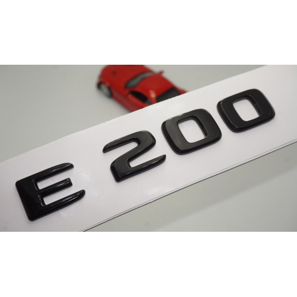 E 200 Bagaj Parlak Siyah ABS 3M 3D Yazı Logo ürün görseli 1