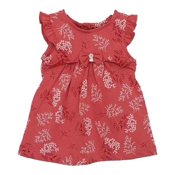 Caramell Bebek Elbisesi - ELB7068 - Little Flower - Kiremit ürün görseli 1