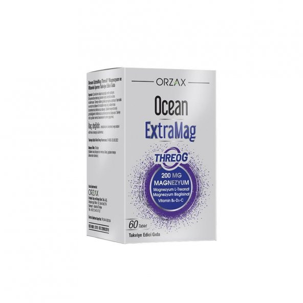 Ocean ExtraMag ThreoG Magnezyum Ve Multivitamin İçeren Takviye Edici Gıda 60 Tablet ürün görseli 1