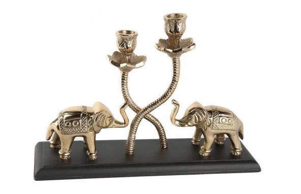 Star Dekor Luckyart Elephant 2Li Mumluk PG 061 ürün görseli 1