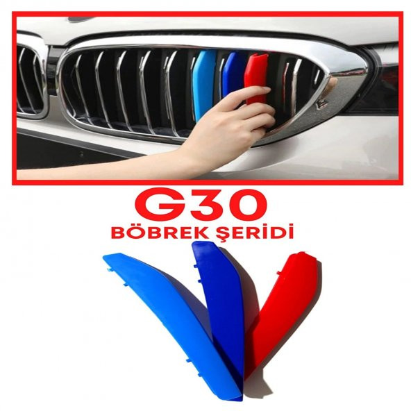 G30 2018- 3 Renk M Stil Panjur Böbrek Şeridi ürün görseli 1