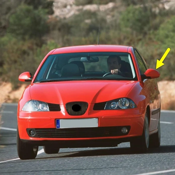 Seat İbiza 2002-2008 Sol Yan Dış Dikiz Ayna Kapağı 6L0857537 ürün görseli 1