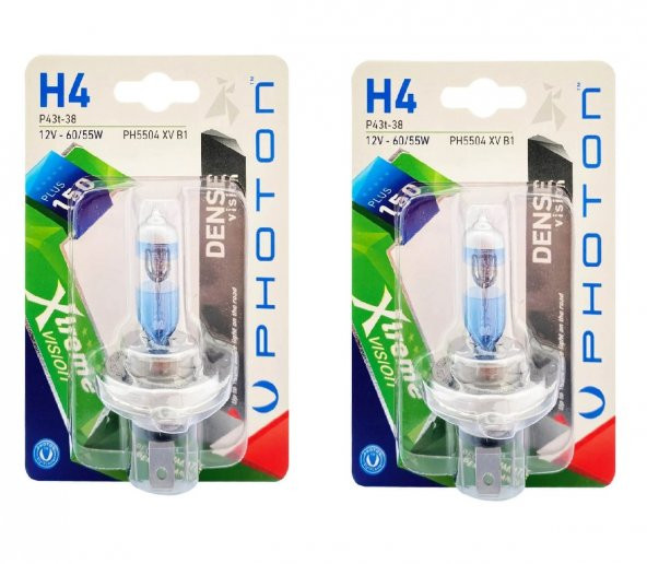 PHOTON H4 XTREME VİSİON +150 FAZLA IŞIK FAR AMPÜL TAKIMI (2 ADET) ürün görseli 1