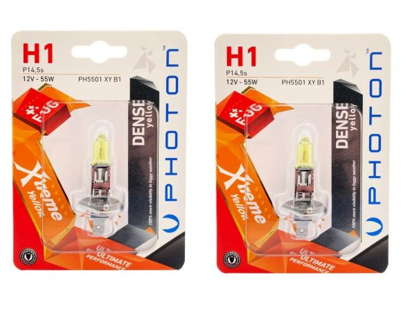 PHOTON H1 XTREME YELLOW LİMON SARISI FAR AMPÜLÜ TAKIMI (2 ADET) ürün görseli 1