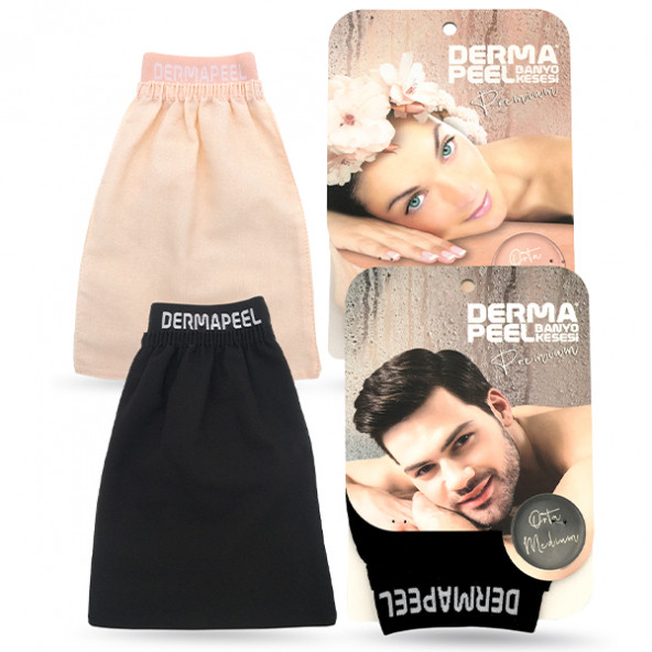 Dermapeel Premium Woman '' Premium Man Banyo Kesesi 2li Set ürün görseli 1