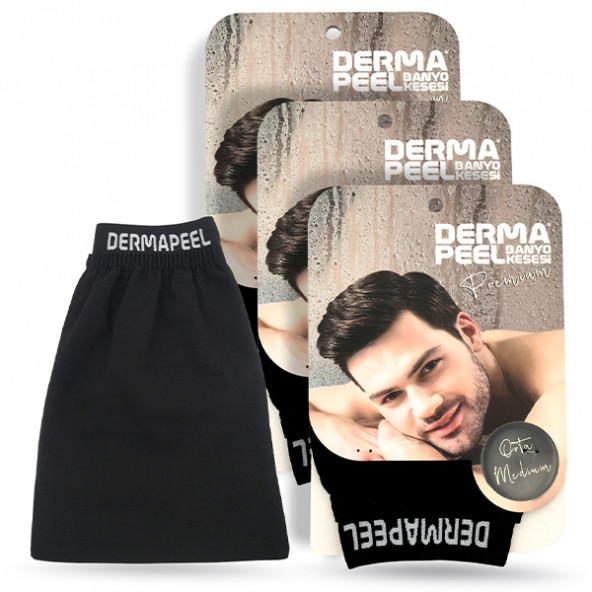 Dermapeel Premium Man Banyo Kesesi 3lü Set ürün görseli 1