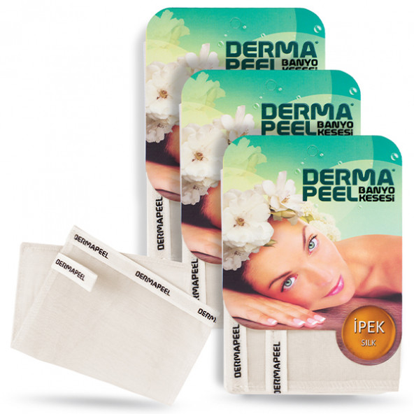 Dermapeel Doğal İpek Banyo Kesesi 3lü Set ürün görseli 1
